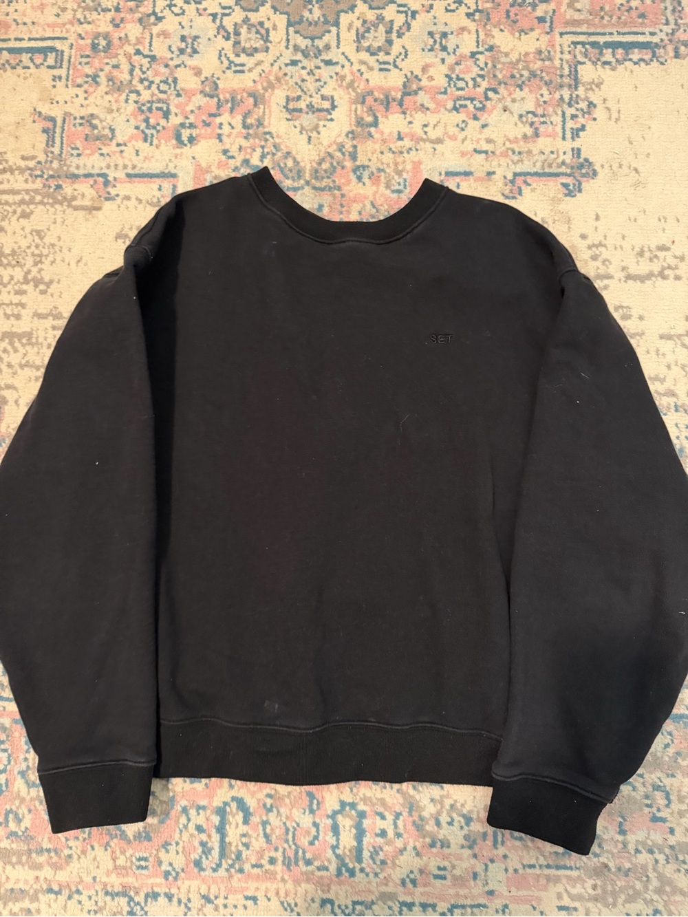 Set Active Black Crewneck Sweatshirt